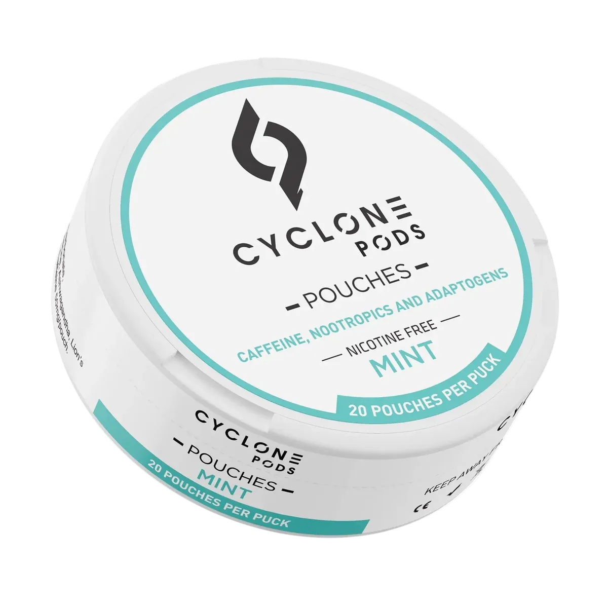 Cyclone Focus caffeine pouches in Mint