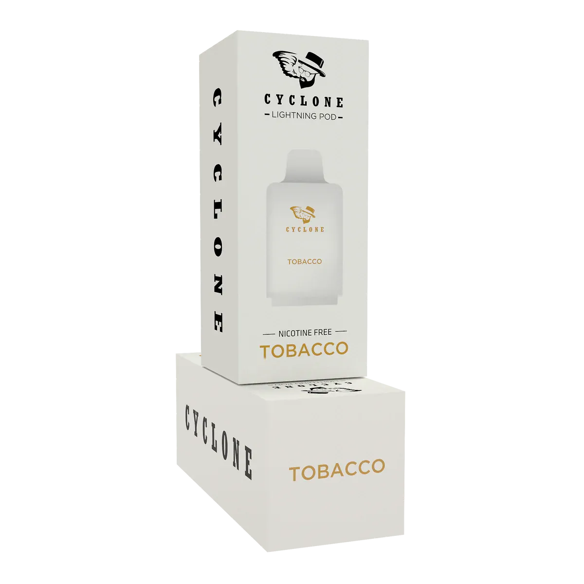 Cyclone Lightning nicotine-free vape pod in Tobacco